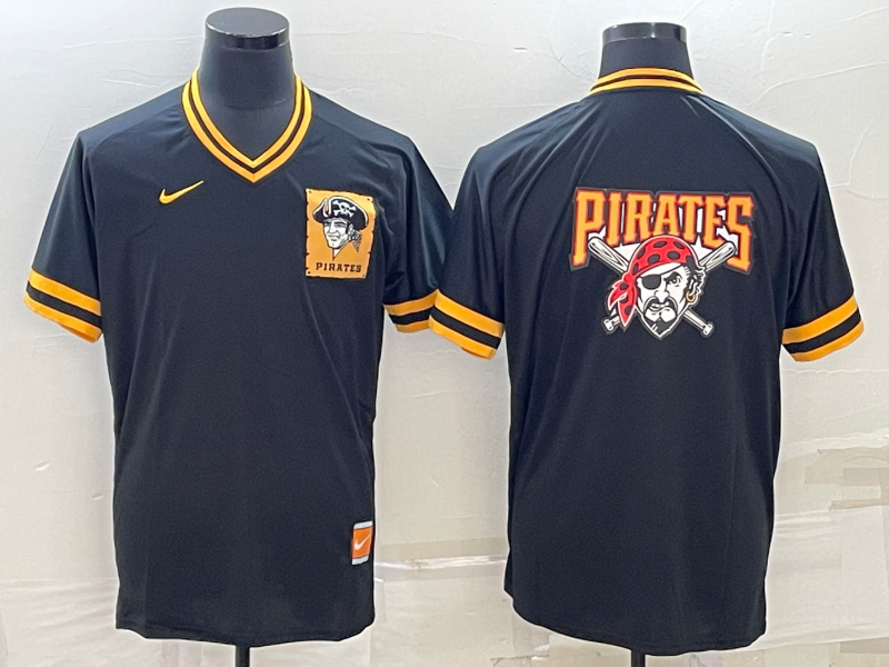 Men's Pittsburgh Pirates Black Authentic Replica Jersey baseball jersey product view 1