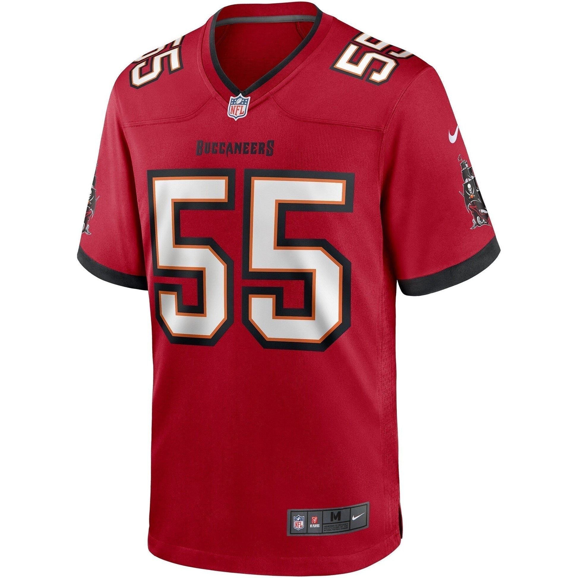 Derrick Brooks Tampa Bay Buccaneers Game Retired Jersey - Red football jersey product view 2