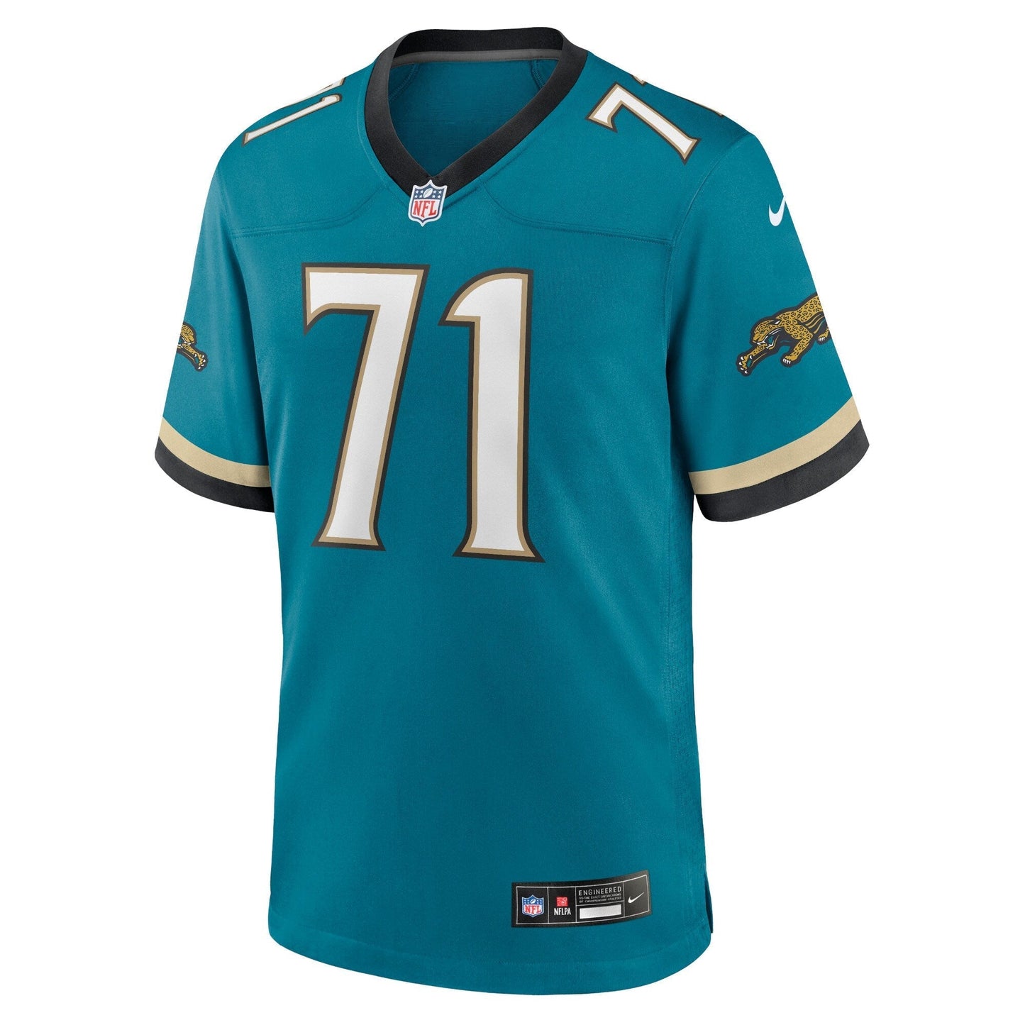 Tony Boselli Jacksonville Jaguars Prowler Throwback Retired Game Jersey - Teal football jersey product view 2