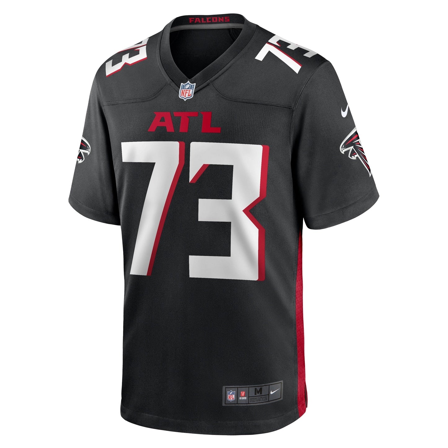 Tyler Vrabel Atlanta Falcons Game Jersey - Black football jersey product view 2