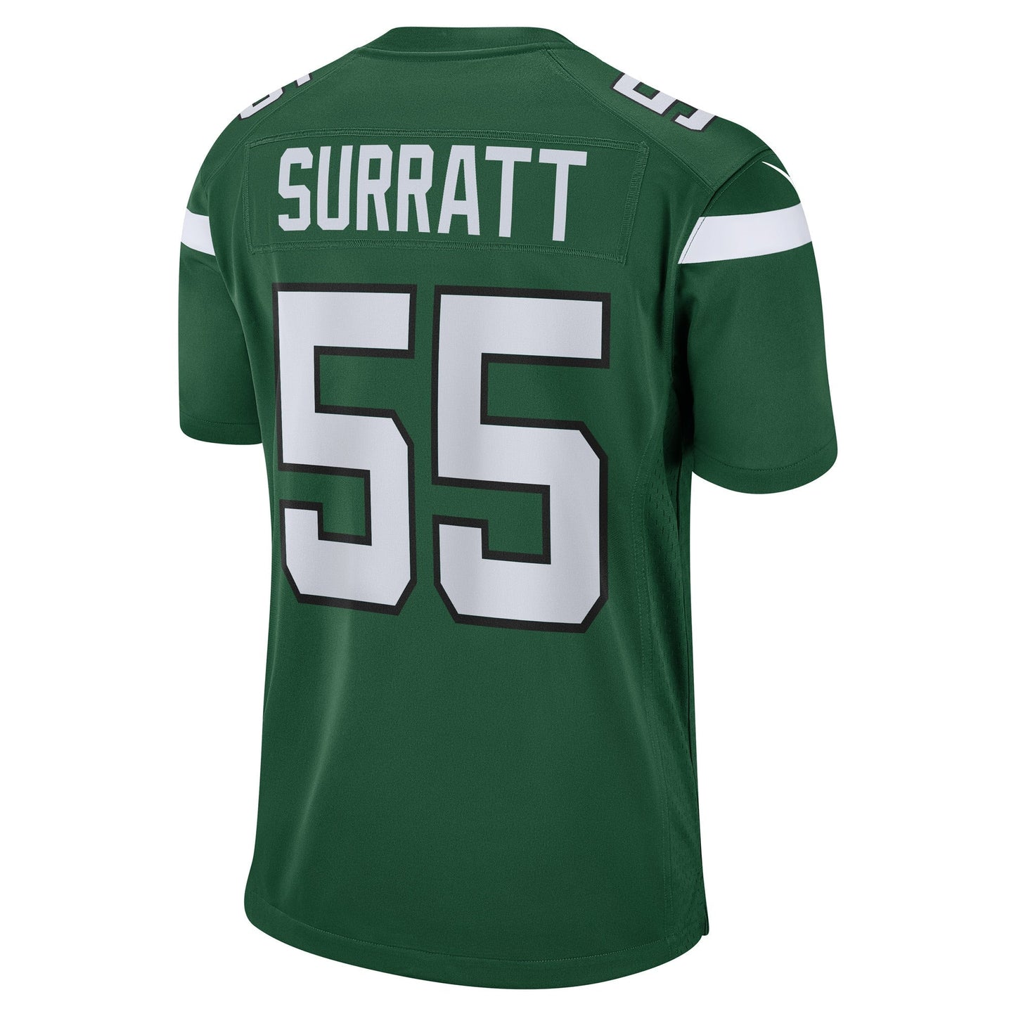 Chazz Surratt New York Jets Game Jersey - Gotham Green football jersey product view 3