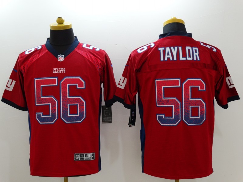 Men's New York Giants Lawrence Taylor #56 Red Game Jersey1 football jersey product view 1