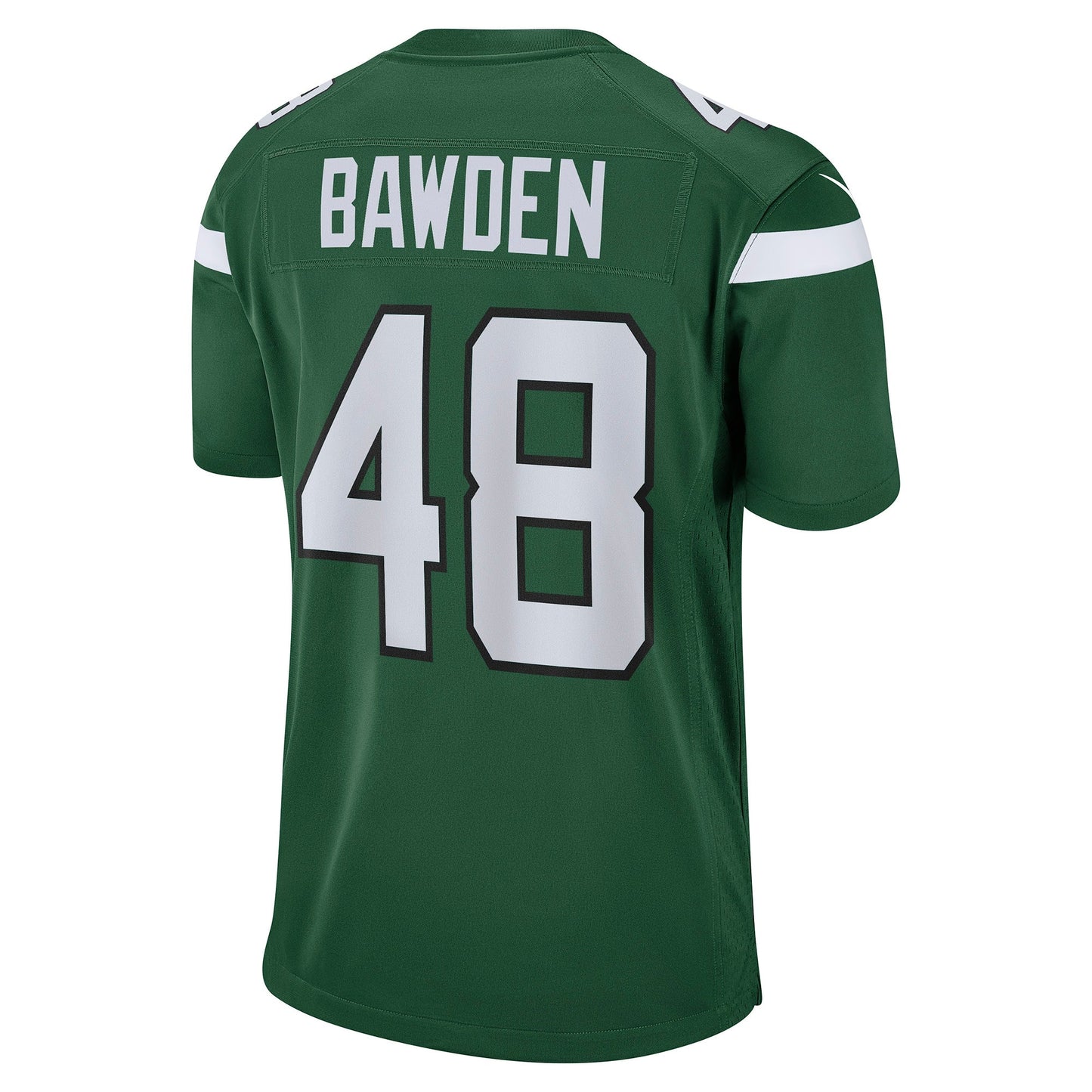 Nick Bawden New York Jets Game Jersey - Gotham Green football jersey product view 3