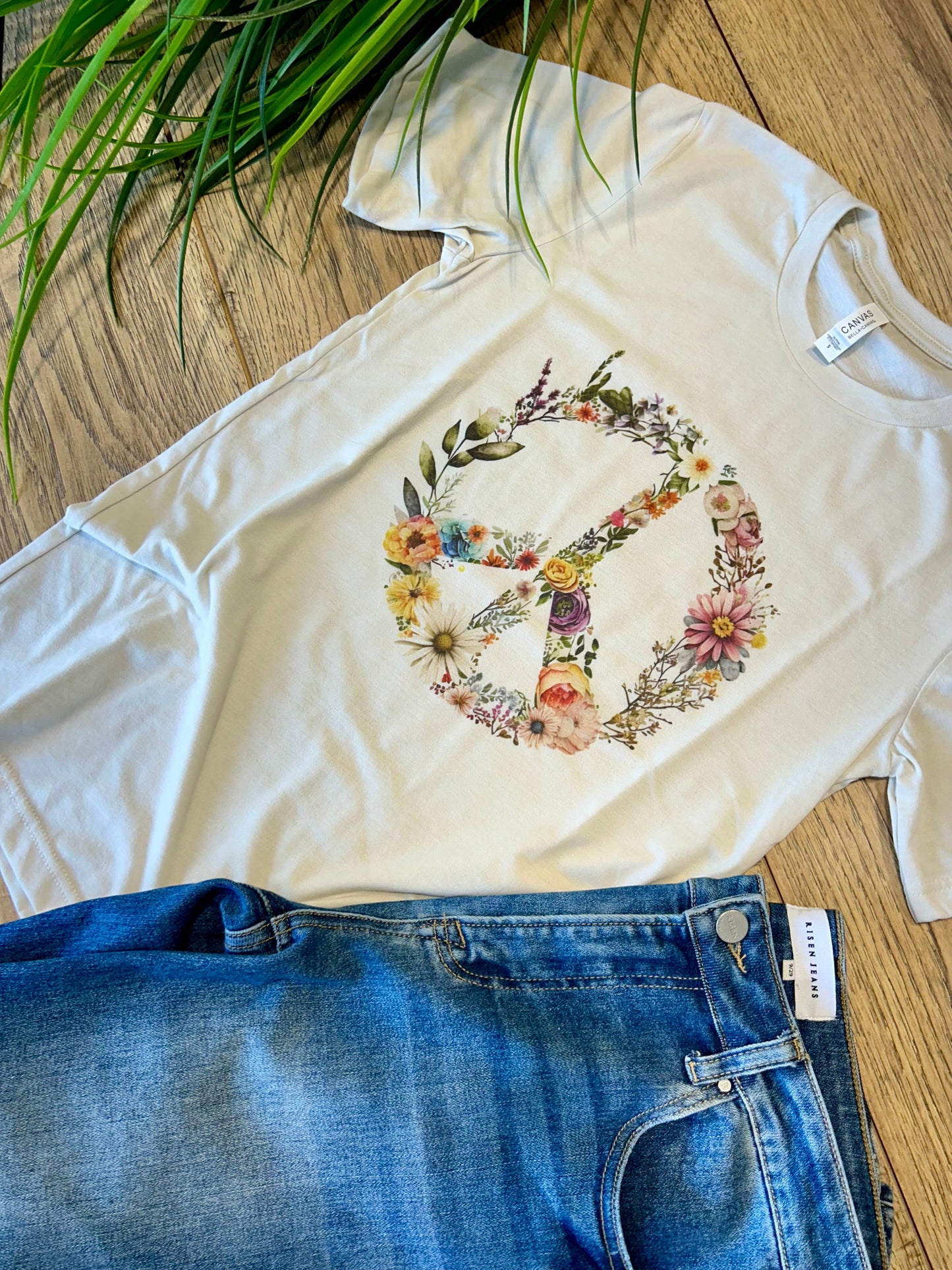 Floral Peace Graphic Tee Unisex T-shirt, Sweatshirt, Hoodie, Long Sleeve Tee - T-Shirt, Sweatshirt, Hoodie