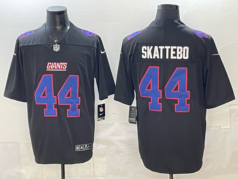 Men's New York Giants Cam Skattebo Carbon Black Fashion Game Jersey football jersey product view 1