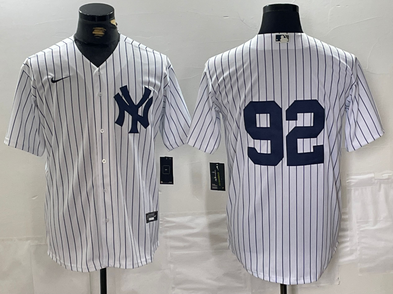 Men's New York Yankees Chris Gittens #92 White Replica Player Name Jersey baseball jersey product view 1