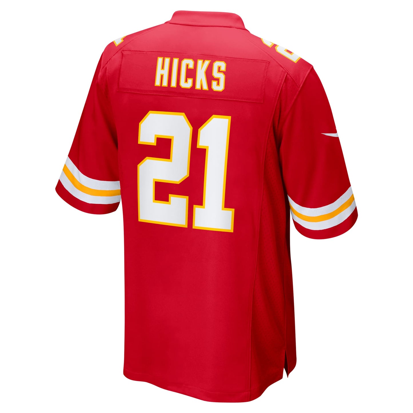 Jaden Hicks Kansas City Chiefs Game Jersey - Red football jersey product view 3