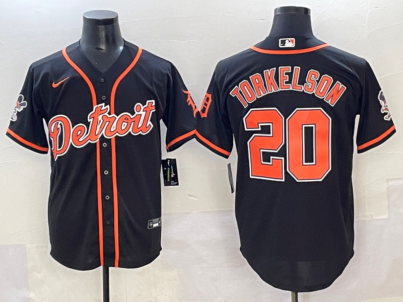 Men's Detroit Tigers Spencer Torkelson Black Limited Player Jersey baseball jersey product view 1