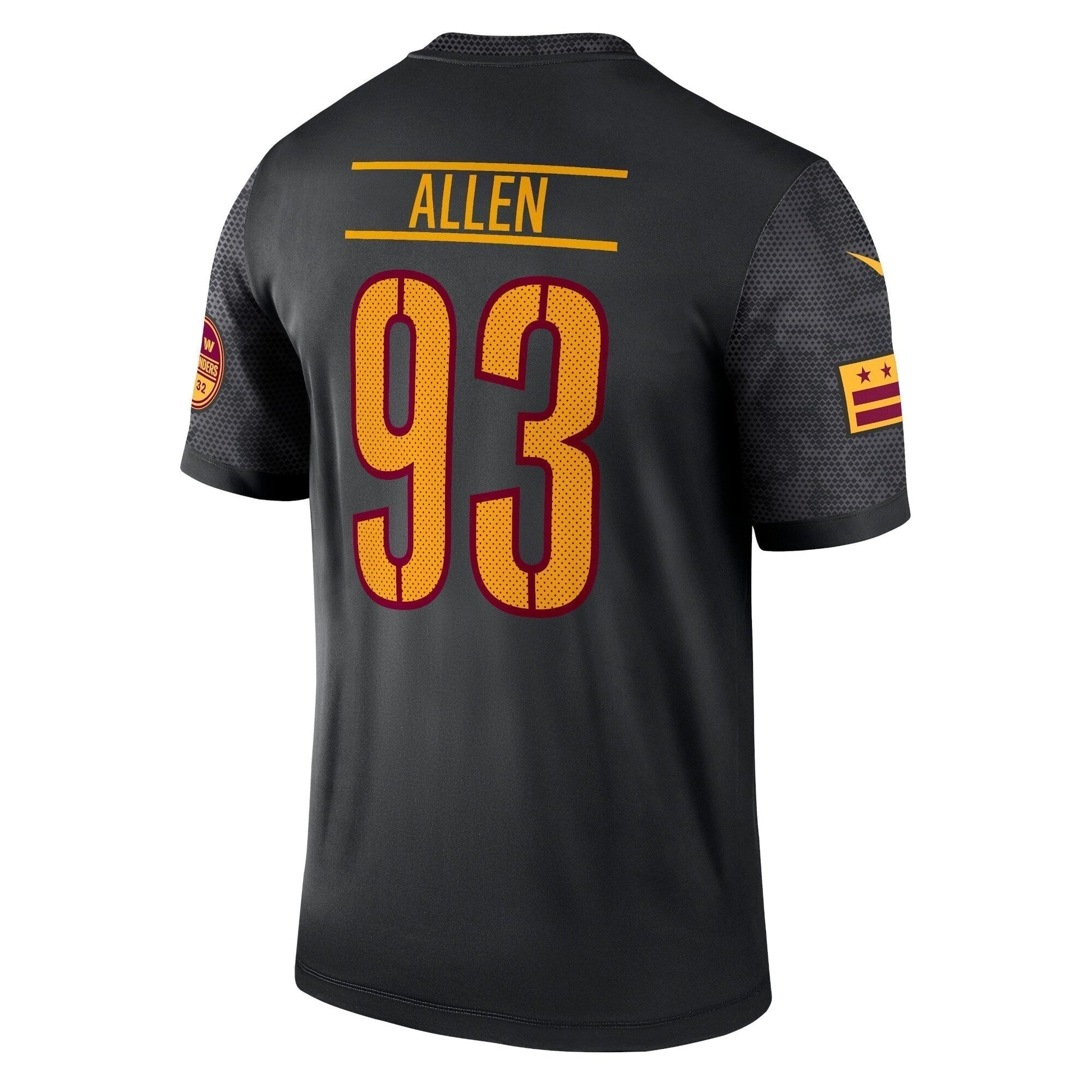 Jonathan Allen Washington Commanders Alternate Legend Jersey - Black football jersey product view 3