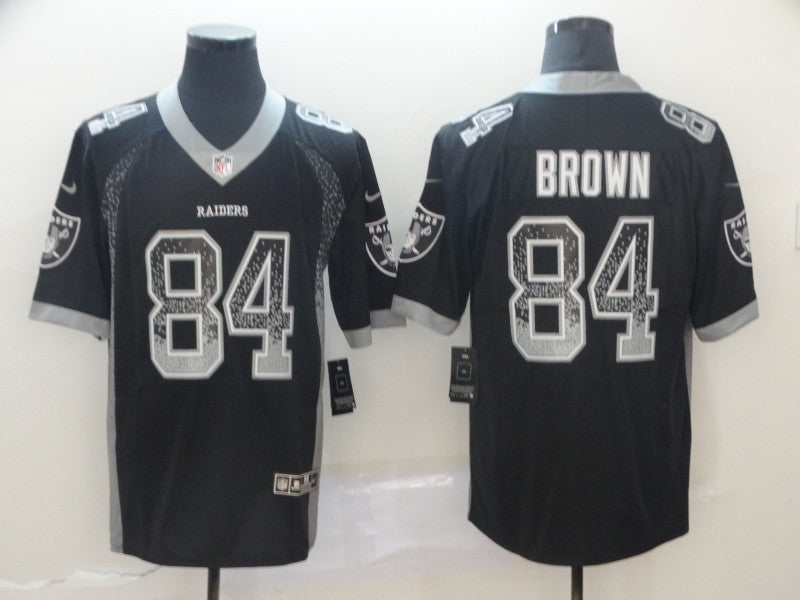 Men's Las Vegas Raiders #84 Antonio Brown Black Game Jersey1 football jersey product view 1