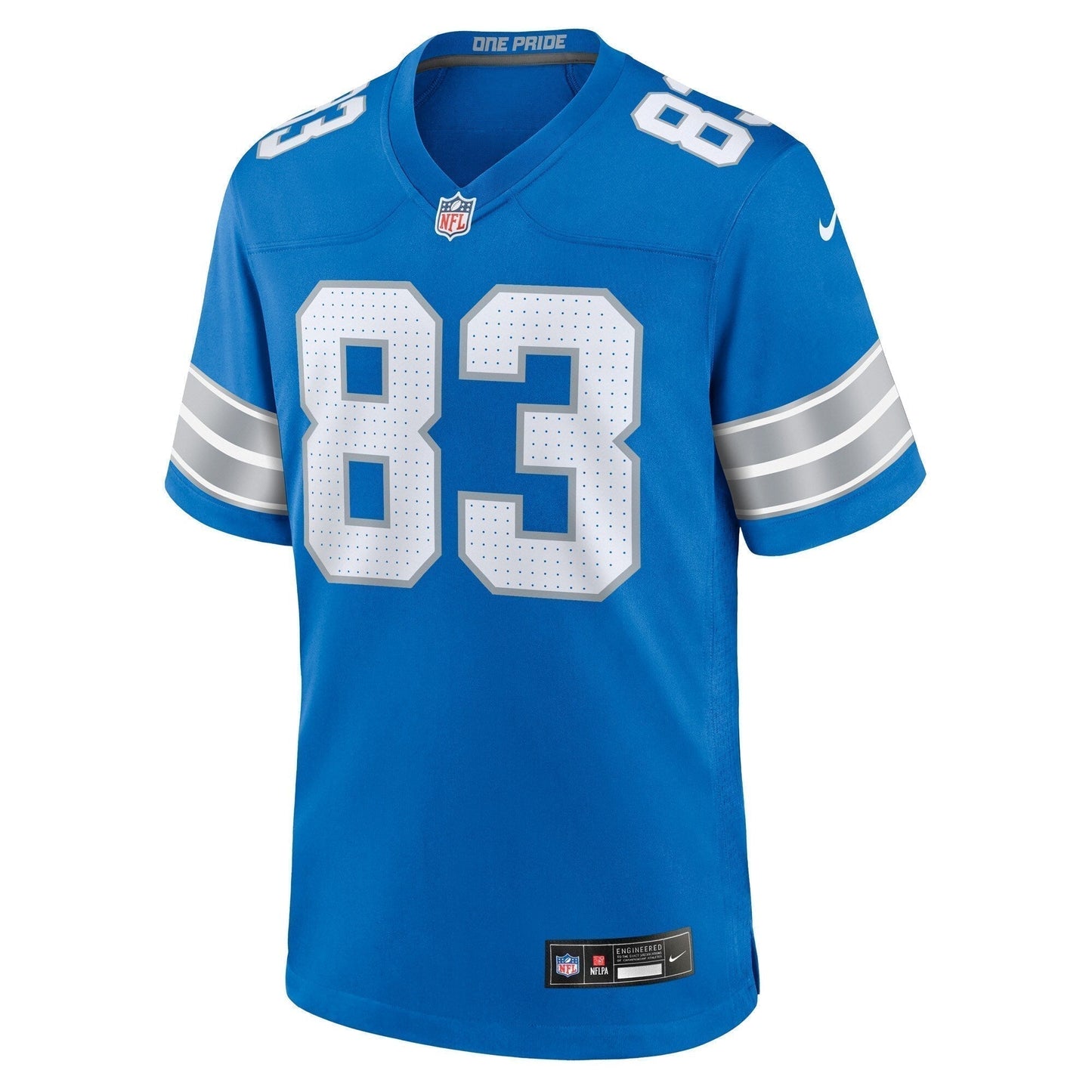 Isaiah Williams Detroit Lions Game Jersey - Blue football jersey product view 2