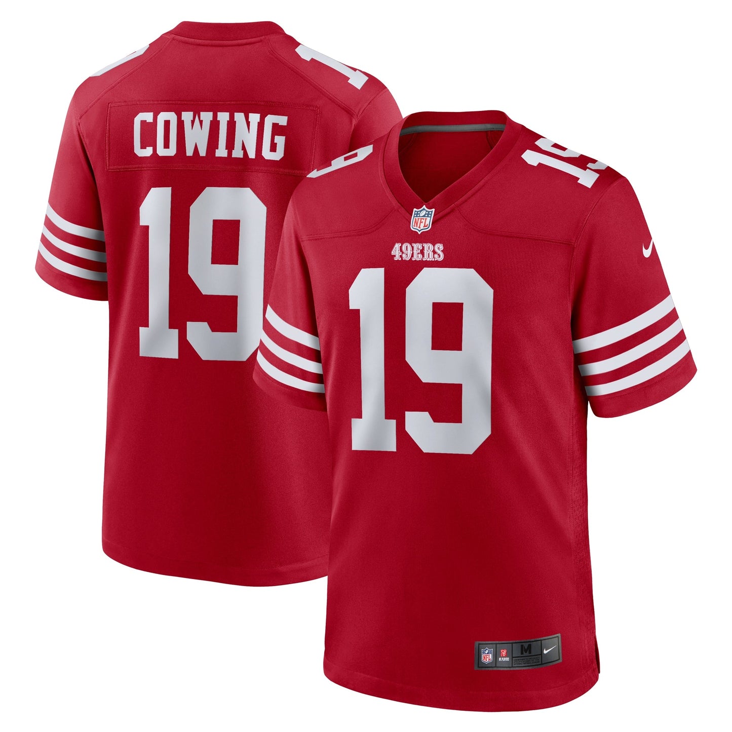 Jacob Cowing San Francisco 49ers Game Jersey - Scarlet football jersey product view 1
