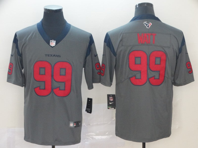 Men's Houston Texans J.J. Watt #99 Gray Inverted Legend Jersey1 football jersey product view 1