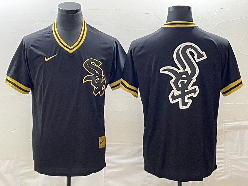 Men's Chicago White Sox Black Cooperstown Collection Team Jersey baseball jersey product view 1