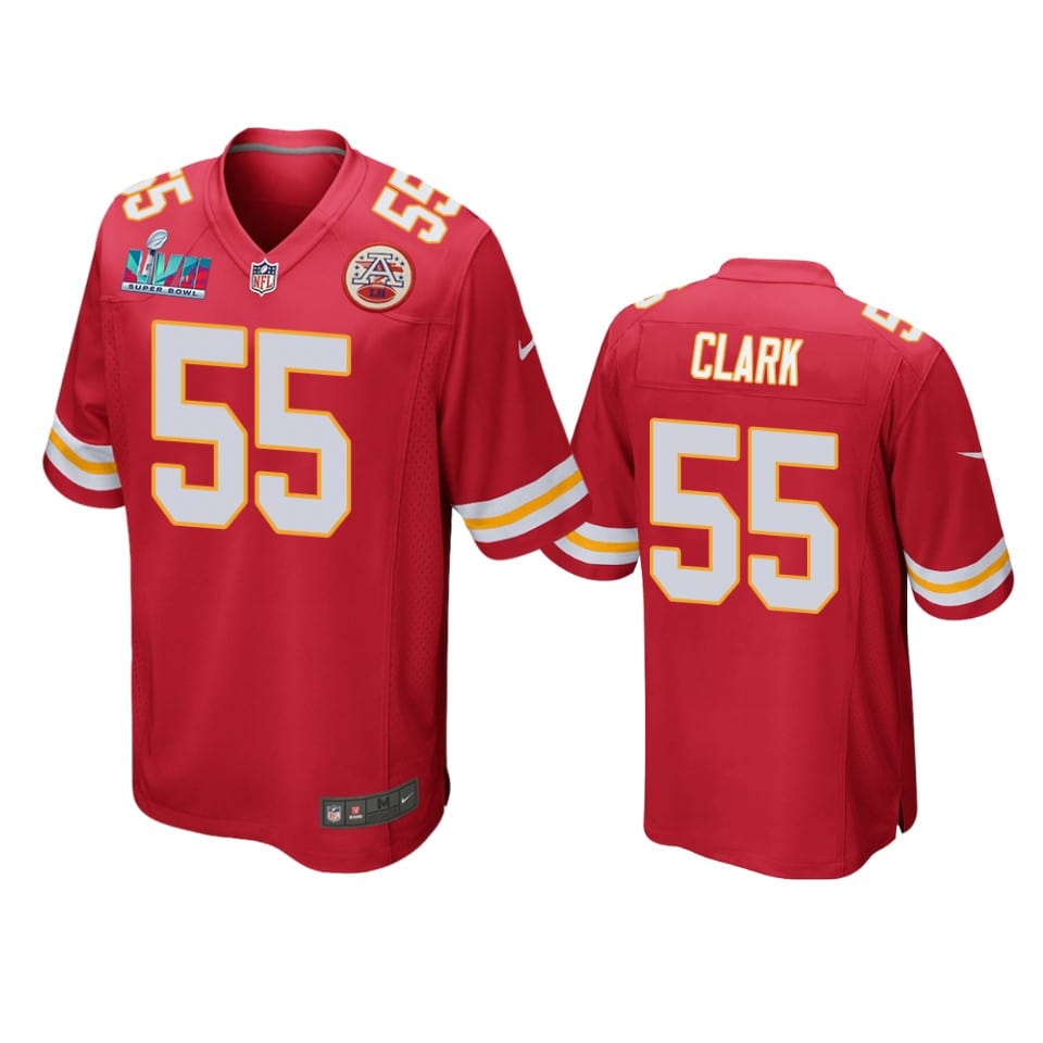 Frank Clark Kansas City Chiefs Super Bowl Jersey football jersey product view 1