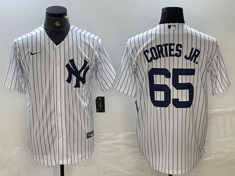 Men's New York Yankees Nestor Cortes Jr. #65 White Replica Player Jersey baseball jersey product view 1