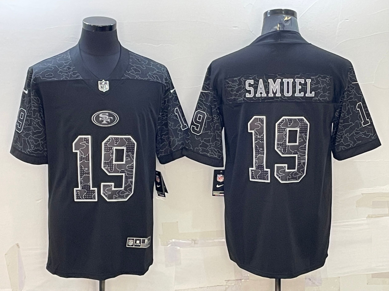 Men's San Francisco 49ers Deebo Samuel #19 Black Retired Player RFLCTV Limited Jersey1 football jersey product view 1
