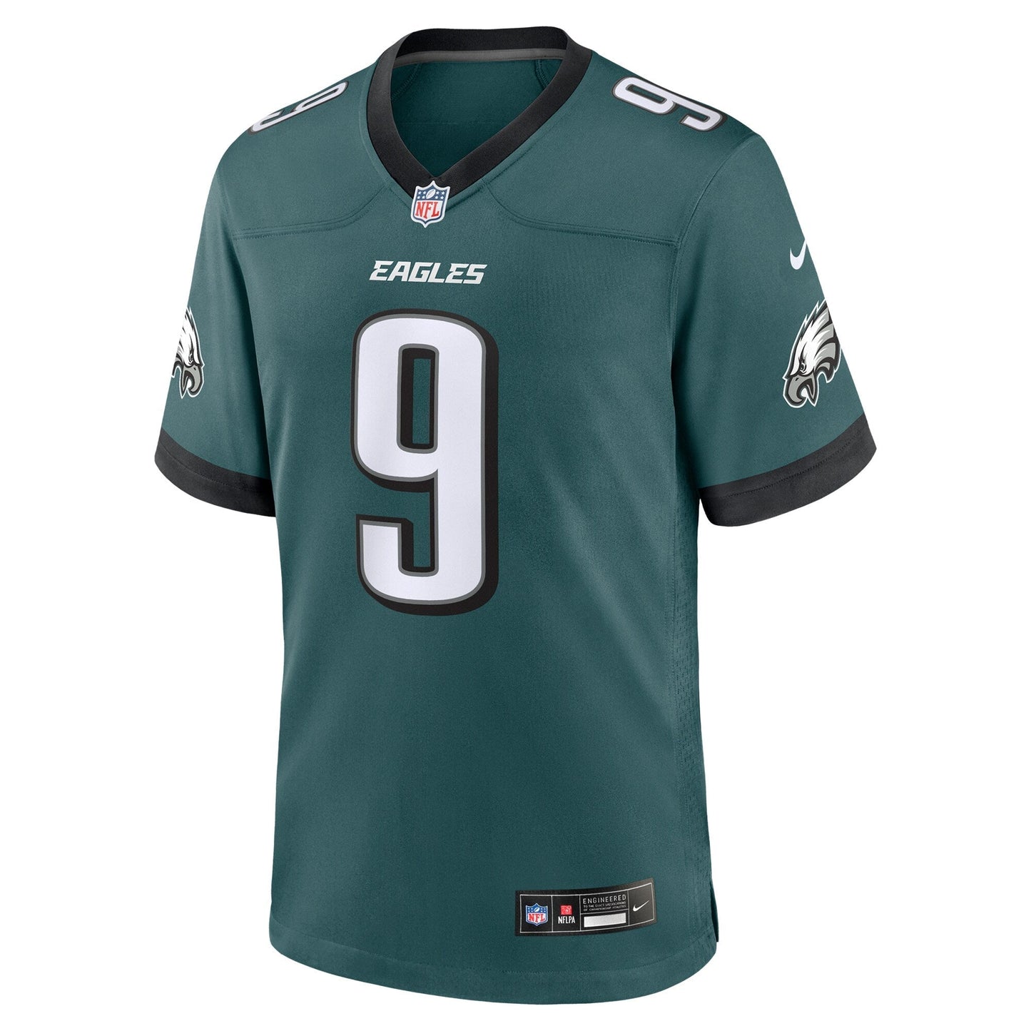 Nick Foles Philadelphia Eagles Team Retired Game Jersey - Midnight Green football jersey product view 2