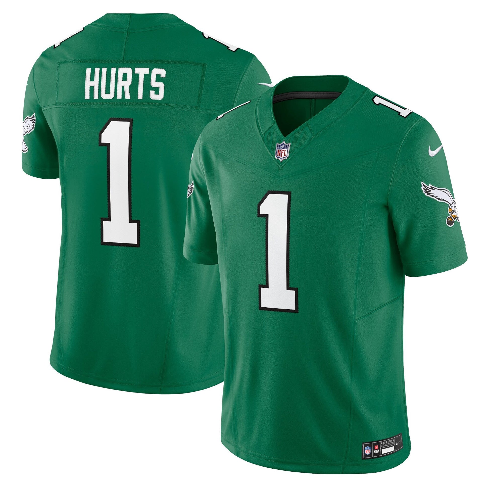 Jalen Hurts Philadelphia Eagles Vapor F.U.S.E. Limited Jersey - Kelly Green football jersey product view 1