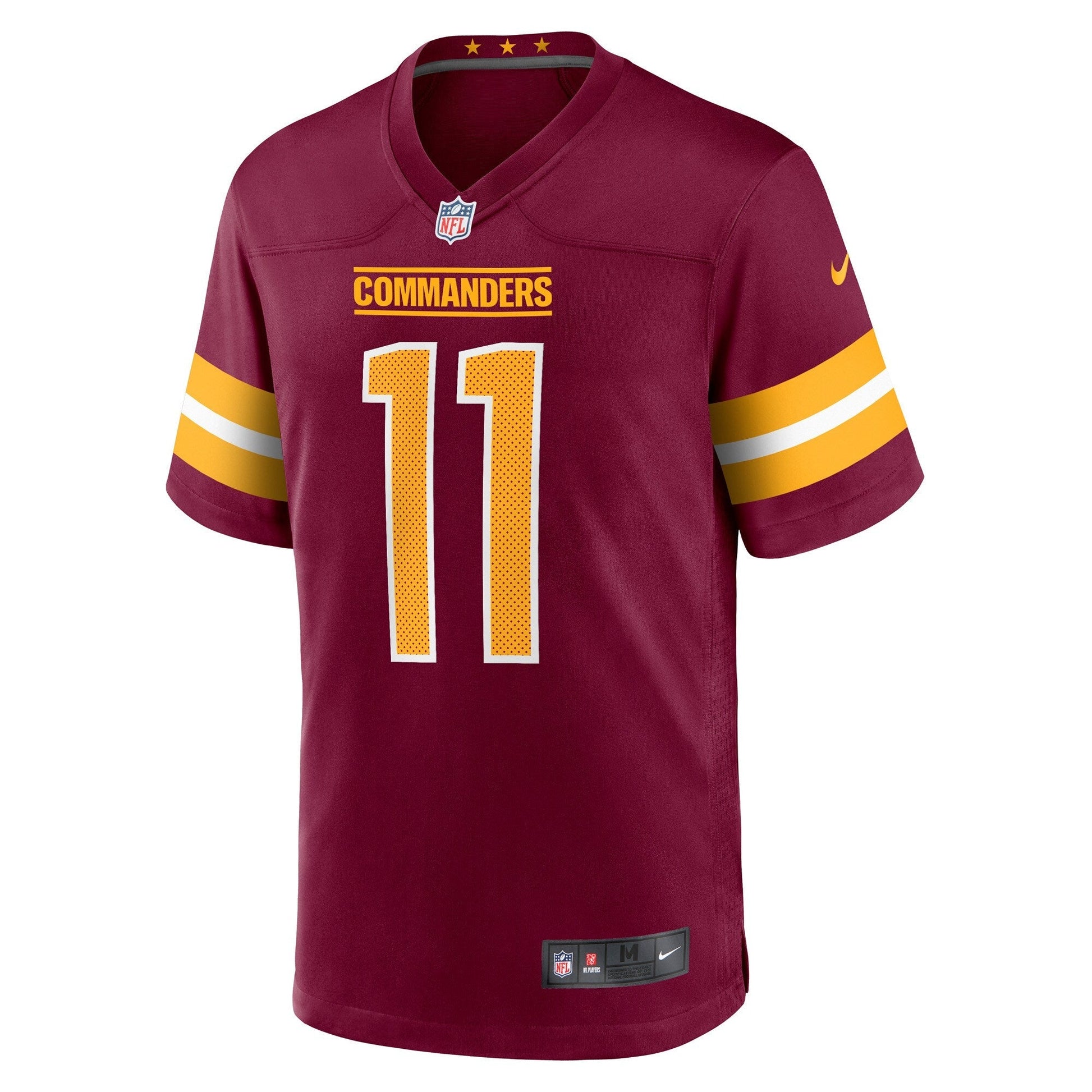 Carson Wentz Washington Commanders Game Jersey - Burgundy football jersey product view 2