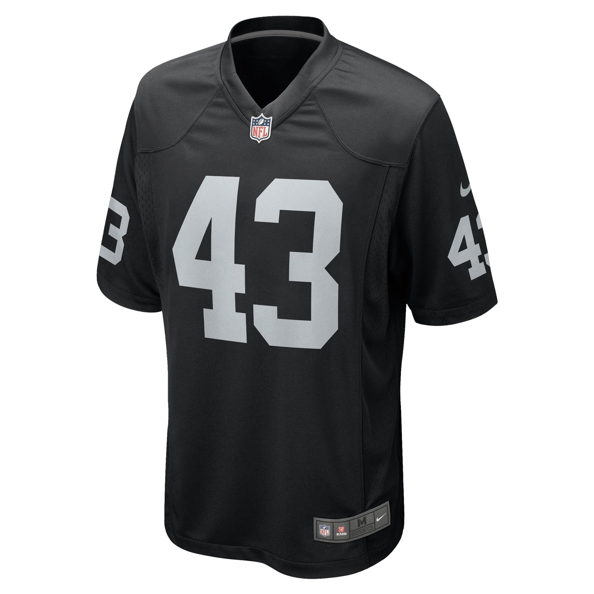 Kanai Mauga Las Vegas Raiders Team Game Jersey - Black football jersey product view 2