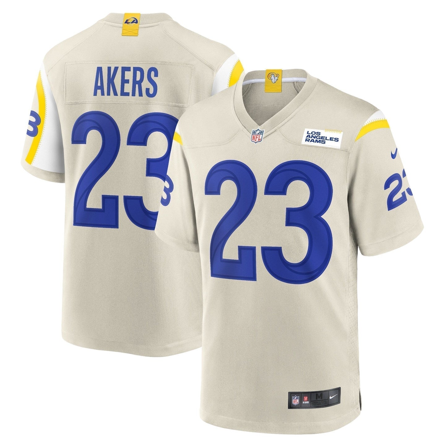 Cam Akers Los Angeles Rams Game Jersey - Bone football jersey product view 1