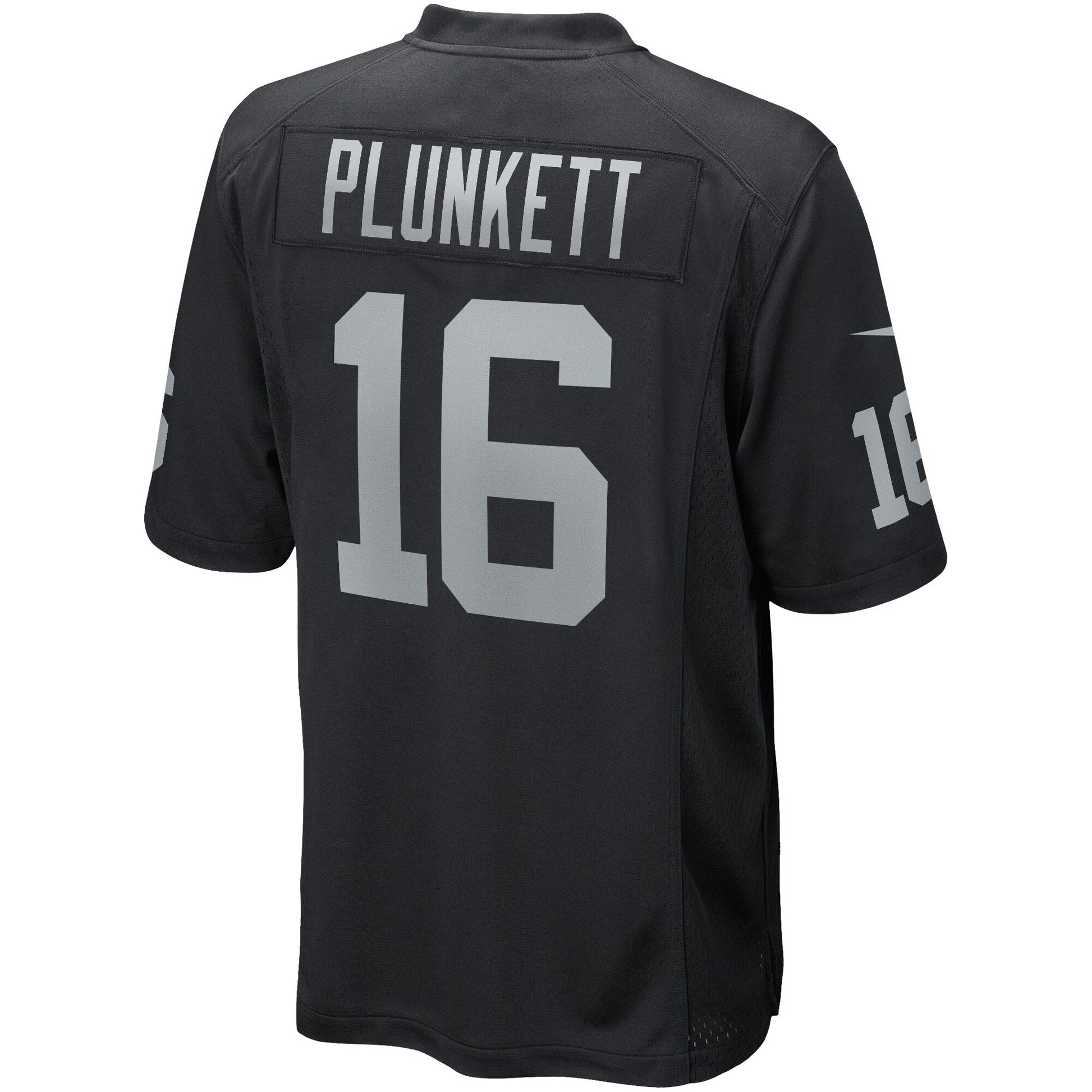 Jim Plunkett Las Vegas Raiders Game Retired Jersey - Black football jersey product view 3