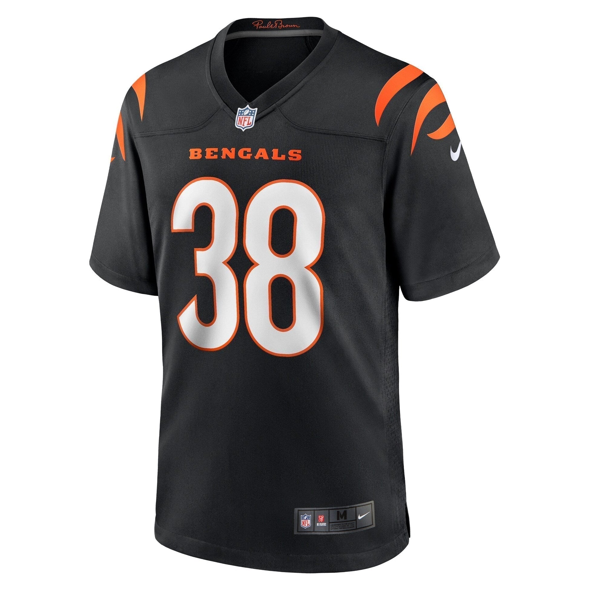 DJ Ivey Cincinnati Bengals Team Game Jersey - Black football jersey product view 2