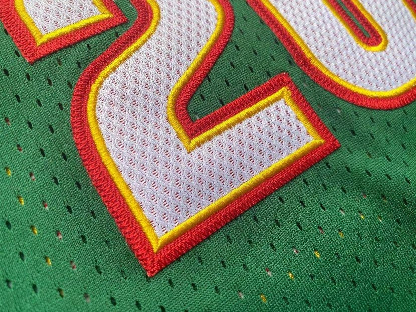 Supersonics No. 20 Gary Payton Green MN basketball jersey product view 3