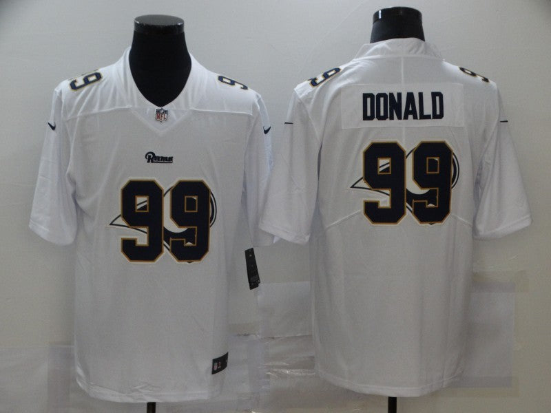 Men's Los Angeles Rams Aaron Donald #99 White Player Game Jersey1 football jersey product view 1