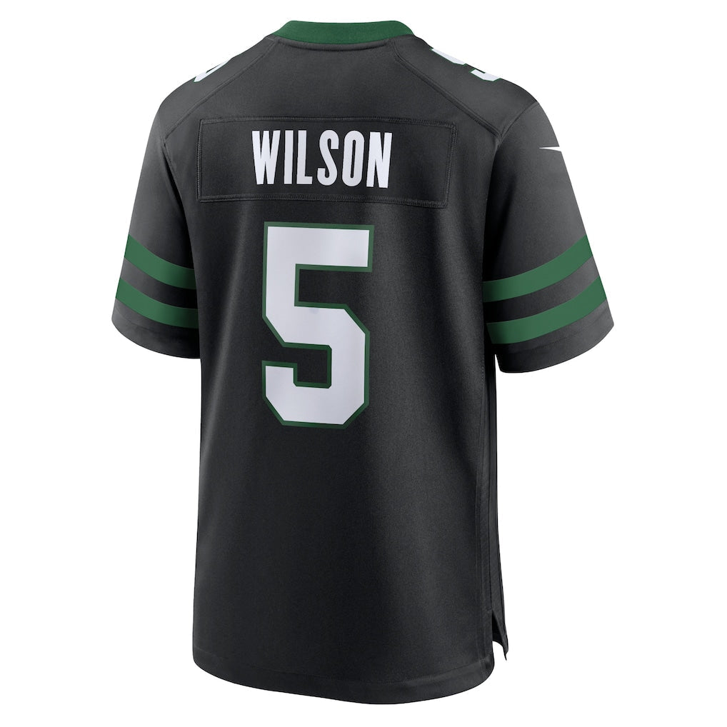 NY.Jets #5 Garrett Wilson Legacy Black Alternate Game Jersey sports jersey product view 1