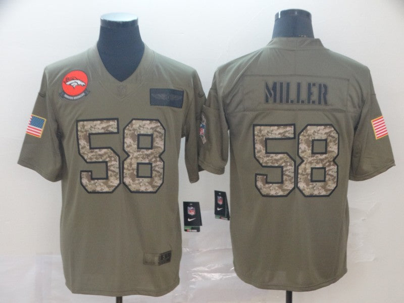 Men's Denver Broncos Von Miller #58 Brown Alternate Game Jersey1 football jersey product view 1
