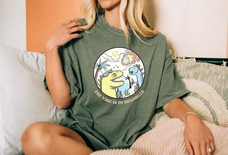 Vibes Are in Shambles Funny Meme Mental Health Tee Unisex T-shirt, Sweatshirt, Hoodie, Long Sleeve Tee - T-Shirt, Sweatshirt, Hoodie