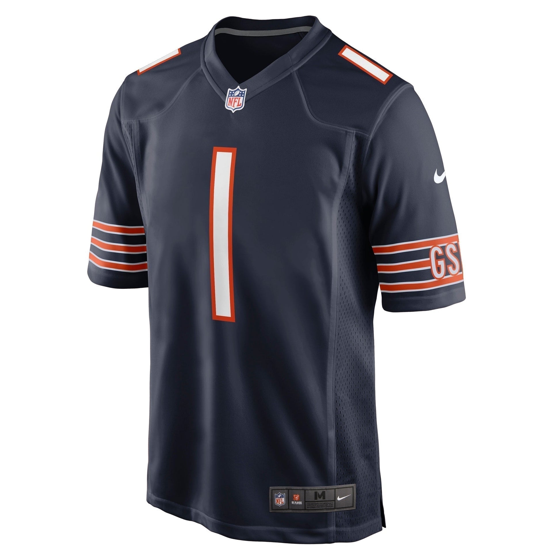 Number 1 Dad Chicago Bears Game Jersey - Navy football jersey product view 2