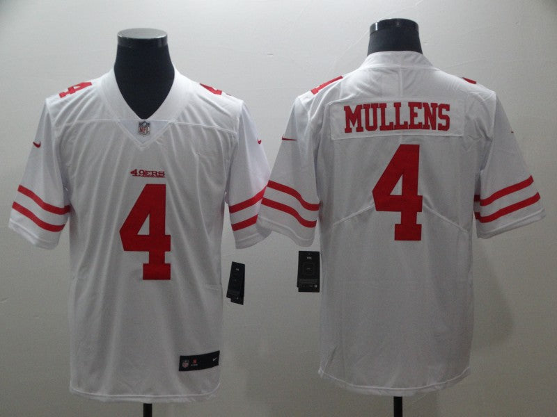 Men's San Francisco 49ers Nick Mullens White Game Jersey football jersey product view 1