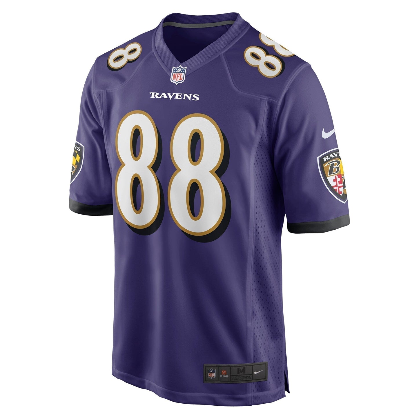 Charlie Kolar Baltimore Ravens Game Jersey - Purple football jersey product view 2