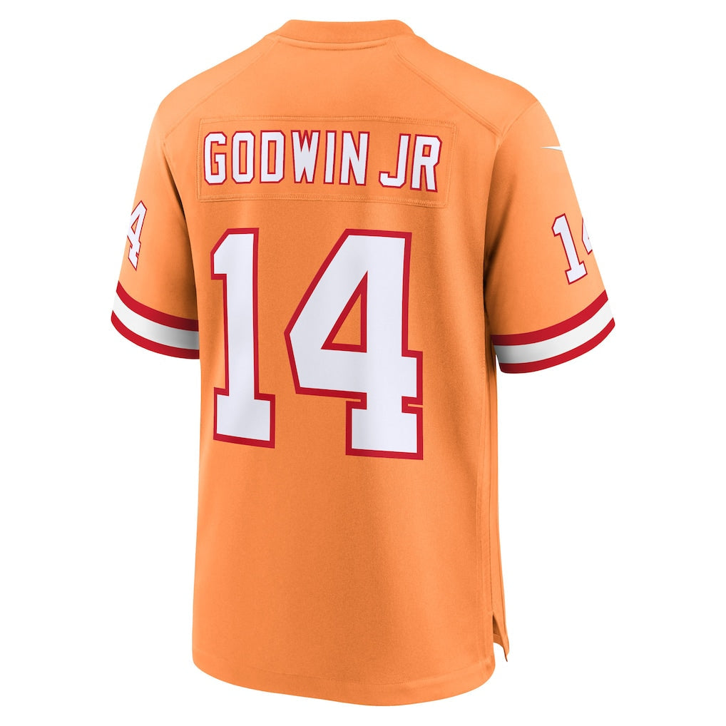 TB.Buccaneers #14 Chris Godwin Jr. Orange Alternate Game Player Jersey football jersey product view 1