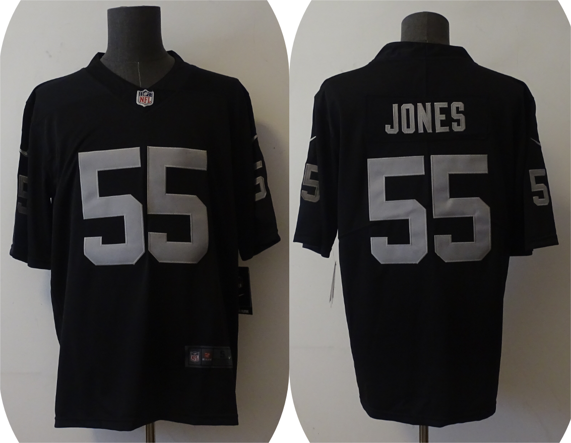 Men's Las Vegas Raiders Chandler Jones #55 Black Game Jersey1 football jersey product view 1