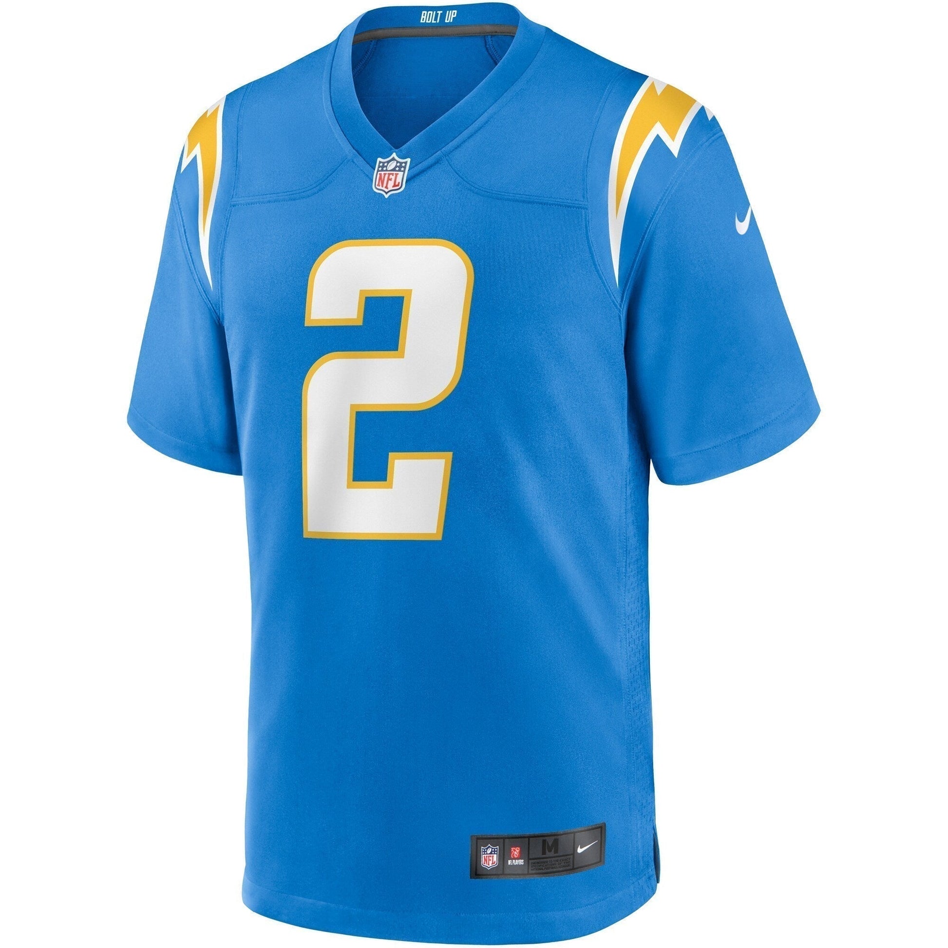 Easton Stick Los Angeles Chargers Game Jersey - Powder Blue football jersey product view 2