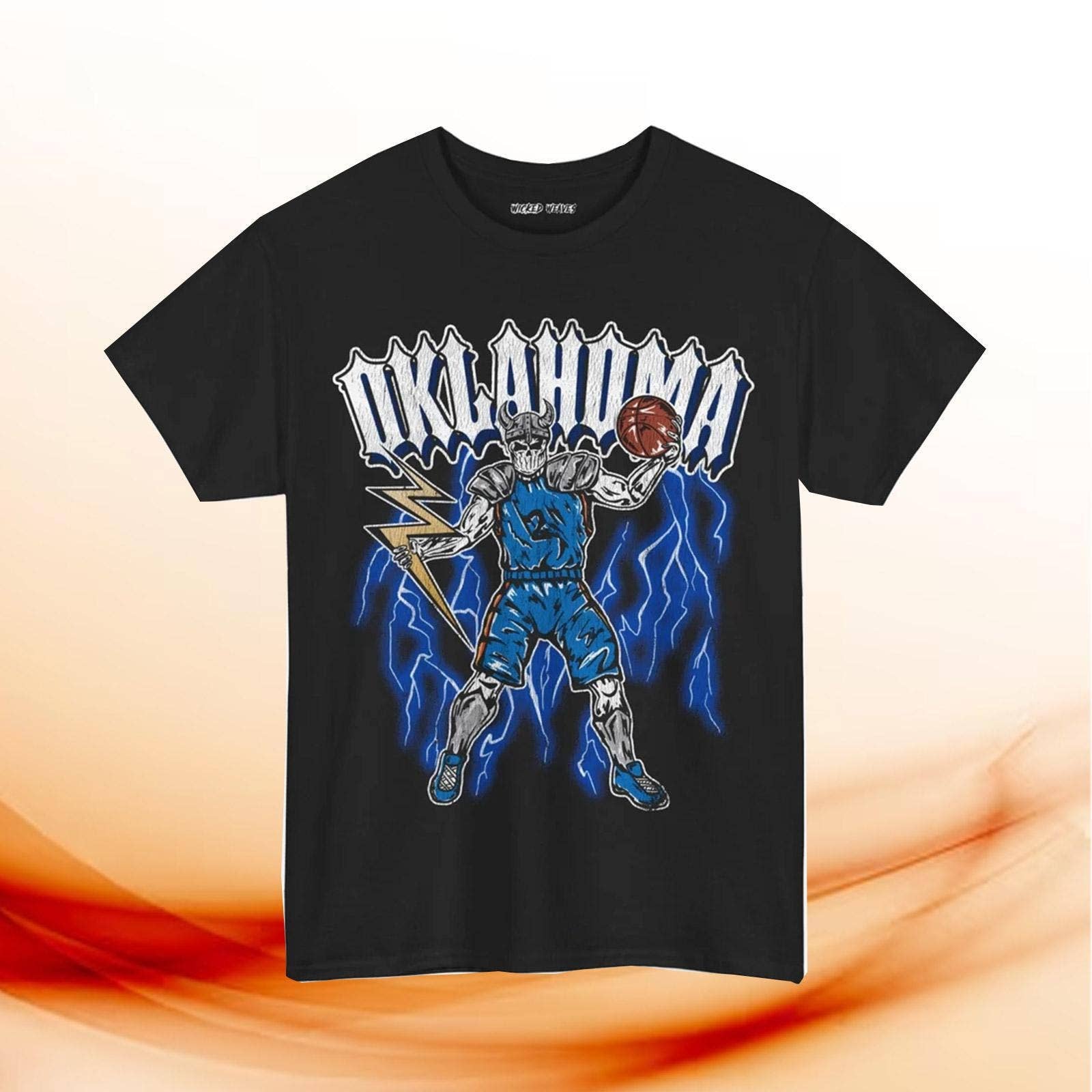 Oklahoma City Basketball Shirt - Skeleton Graphic Nba Tee Unisex T-shirt, Sweatshirt, Hoodie, Long Sleeve Tee - T-Shirt, Sweatshirt, Hoodie