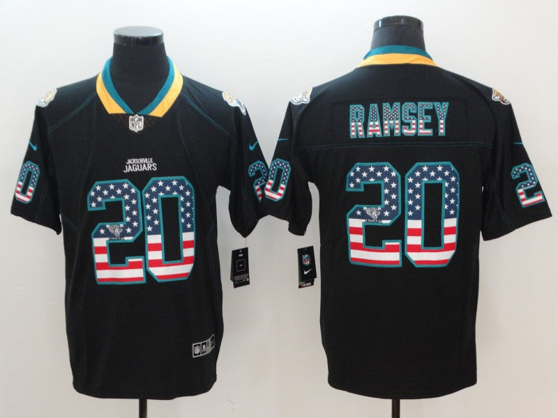 Men's Jacksonville Jaguars Jalen Ramsey #20 Black Player Game Jersey1 football jersey product view 1