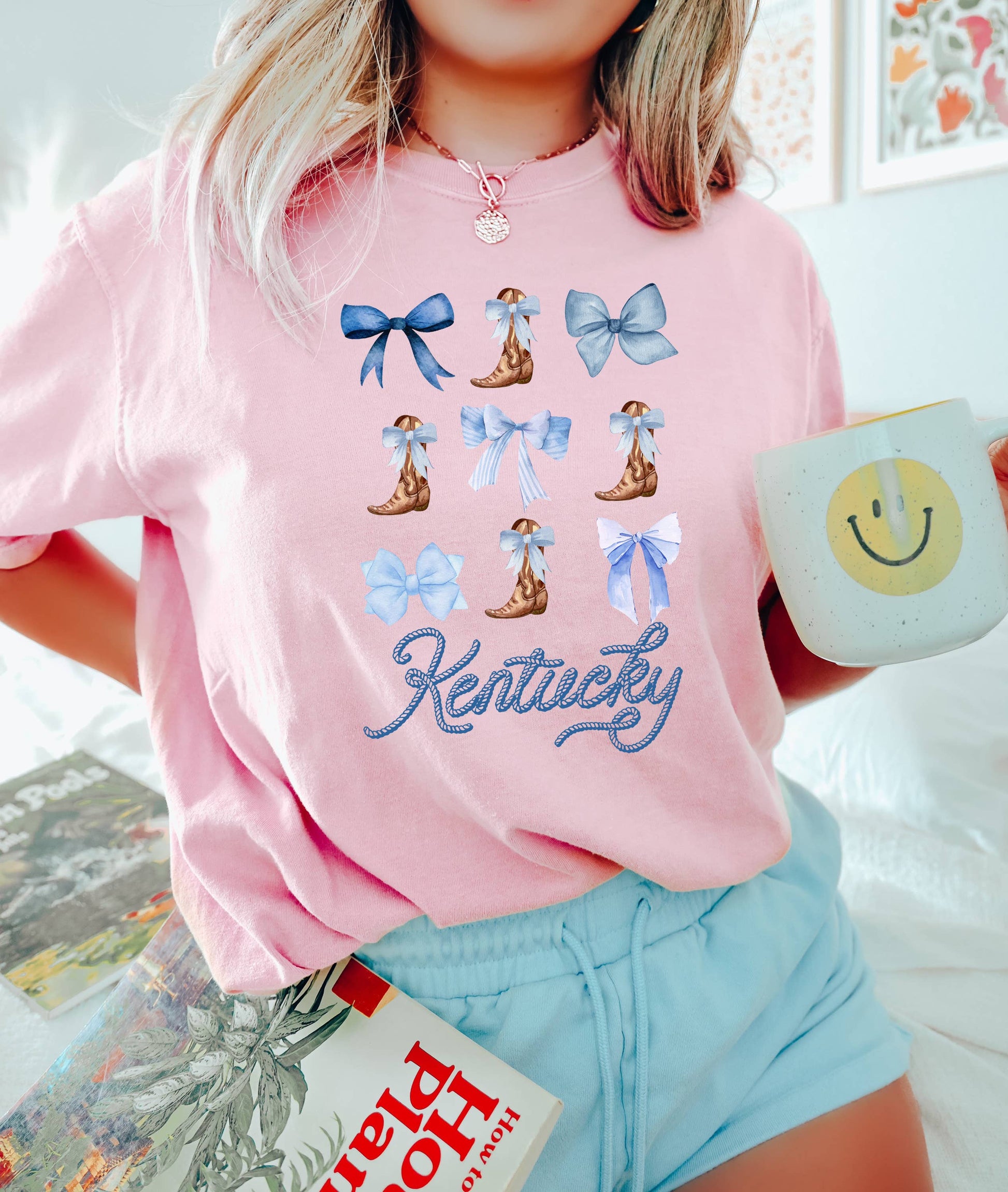 Kentucky T Shirt, Bows, Boots, Graphic Apparel, Soft Girl Unisex T-shirt, Sweatshirt, Hoodie, Long Sleeve Tee - T-Shirt, Sweatshirt, Hoodie