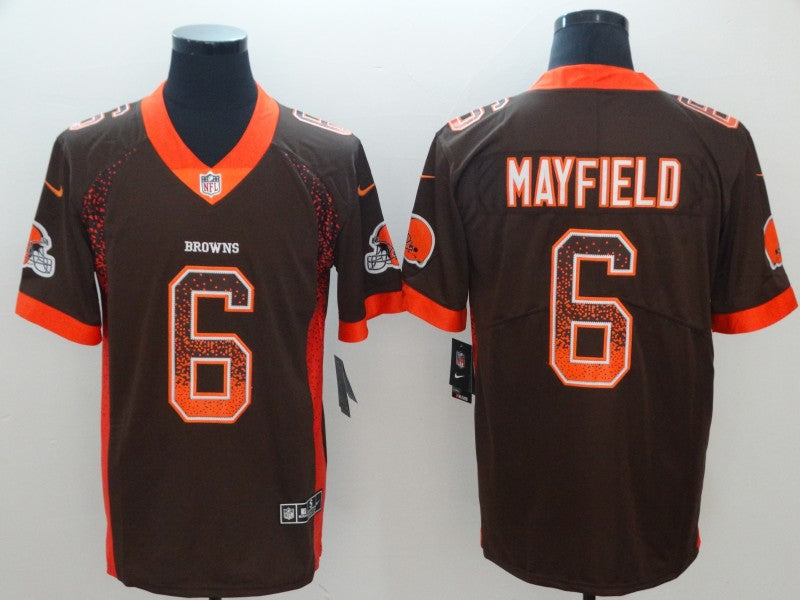 Men's Cleveland Browns Baker Mayfield Brown Player Jersey1 football jersey product view 1