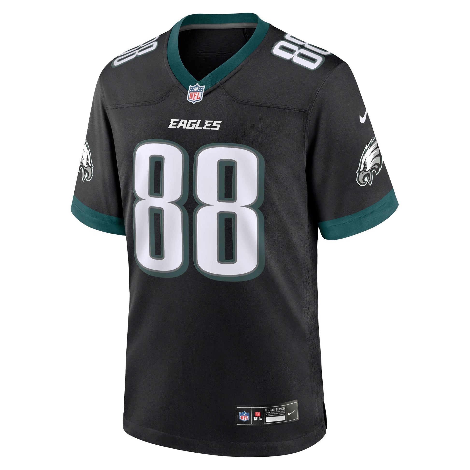 Philadelphia Eagles Dallas Goedert Black Alternate Game Jersey football jersey product view 1
