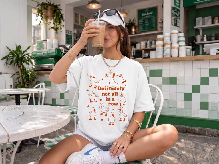 Definitely Not All in A Row Premium T-Shirt, White Unisex T-shirt, Sweatshirt, Hoodie, Long Sleeve Tee - T-Shirt, Sweatshirt, Hoodie