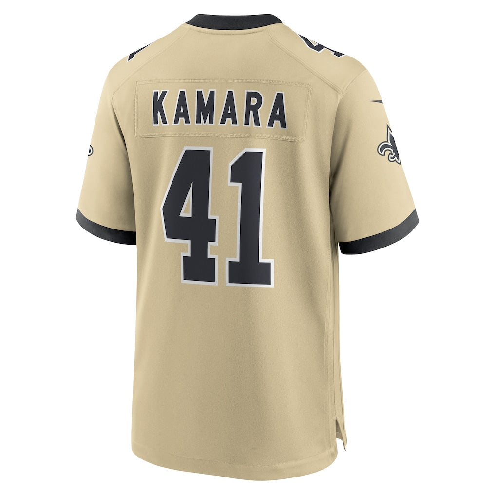 NO.Saints #41 Alvin Kamara Gold Gameday Golds Alternate Game Player Jersey football jersey product view 1