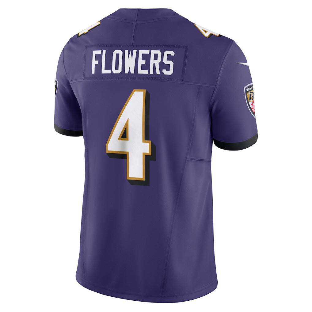 B.Ravens #4 Zay Flowers Purple Vapor F.U.S.E. Limited Jersey football jersey product view 1