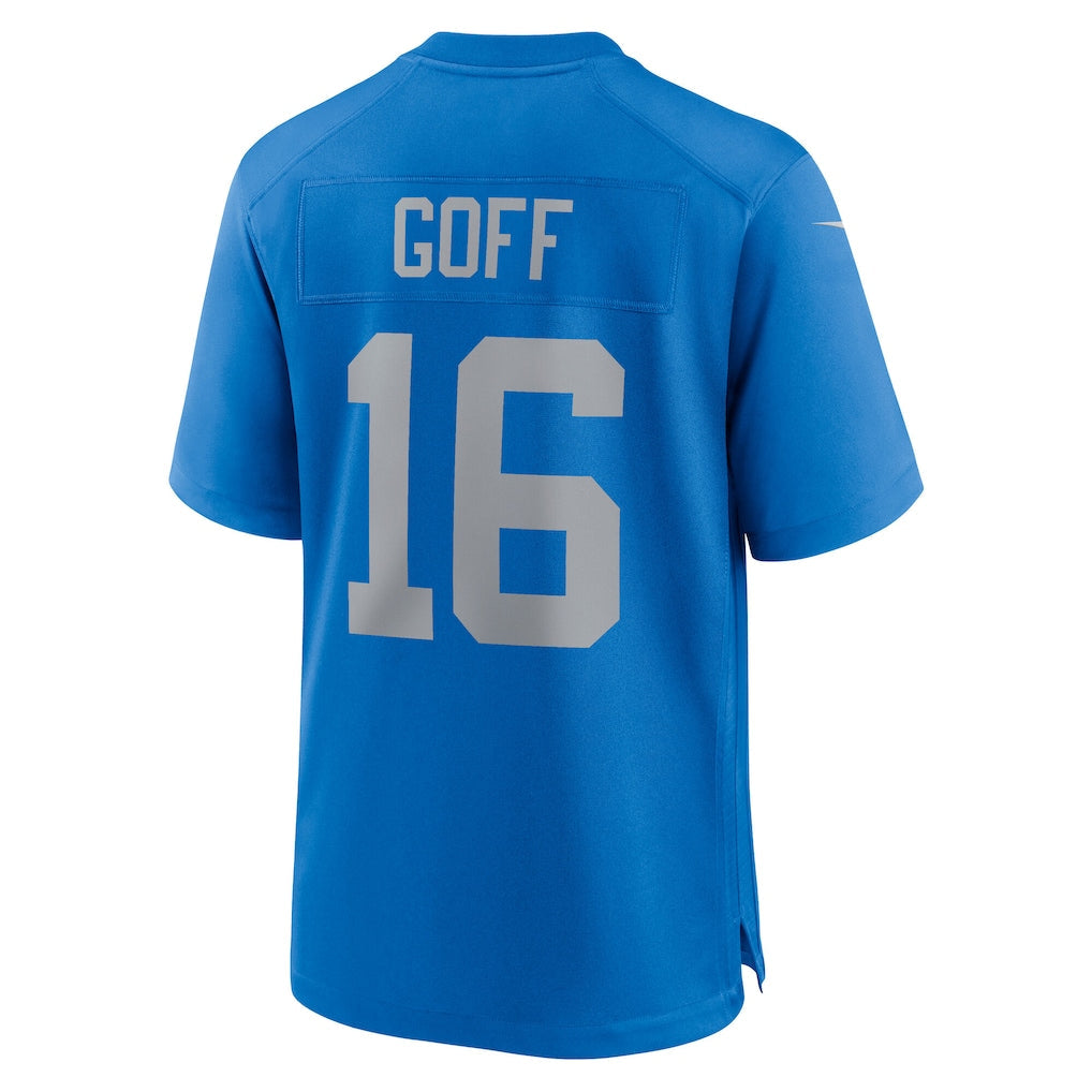 D.Lions #16 Jared Goff Blue Alternate Game Jersey football jersey product view 1