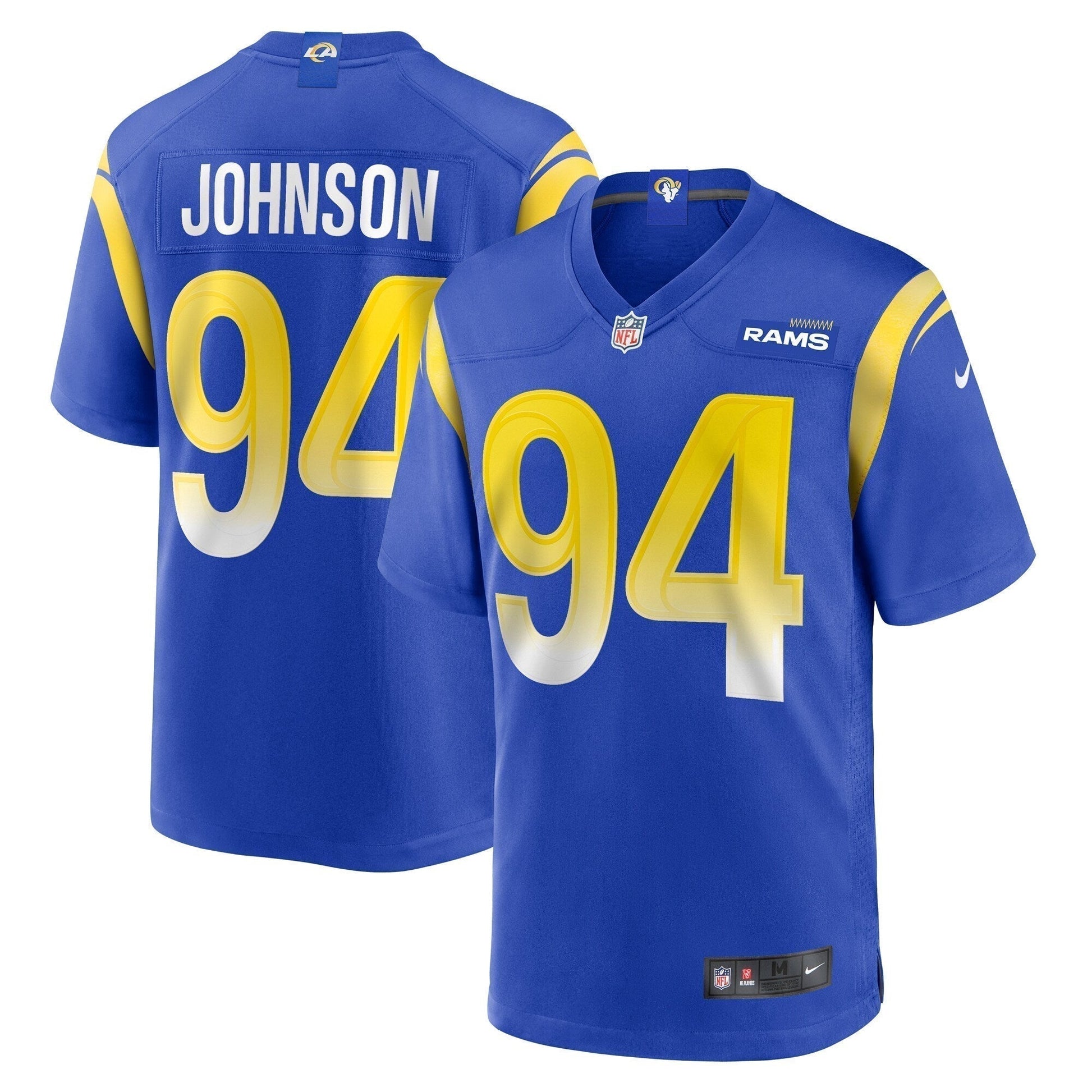 Desjuan Johnson Los Angeles Rams Home Game Jersey - Royal football jersey product view 1