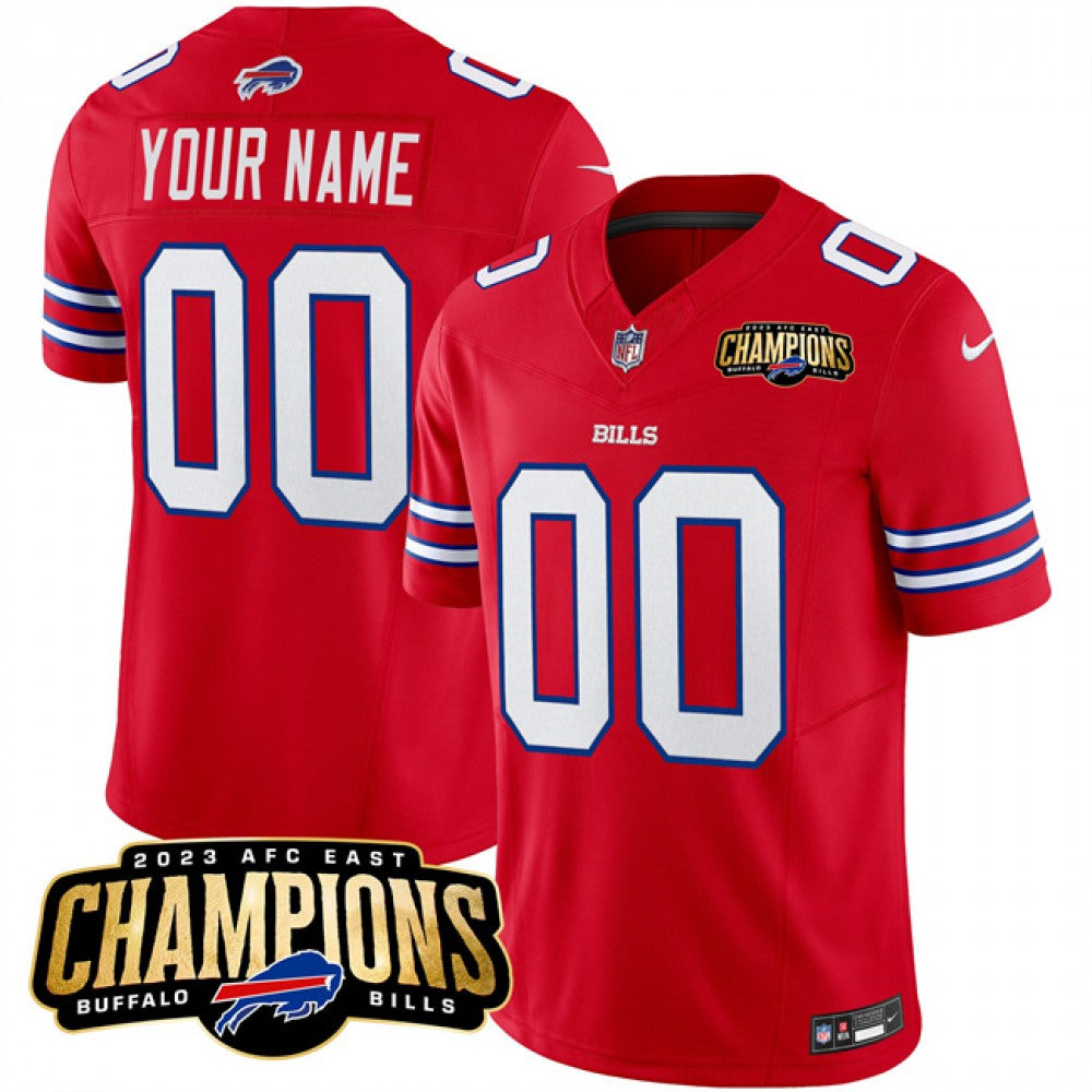 Men's Buffalo Bills Active Player Custom Red 2023 F.U.S.E. AFC East Champions Ptach Stitched Football Jersey football jersey product view 1